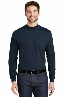 Interlock Knit Mock Turtleneck -Jiffyshirts Store 25c71b68daa400