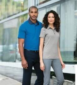 Fine Stripe Performance Polo -Jiffyshirts Store 263bea3380b52a