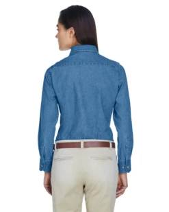 Ladies' 6.5 Oz. Long-Sleeve Denim Shirt 13 Ladies' 6.5 Oz. Long-Sleeve Denim Shirt -Jiffyshirts Store 274c22ac850586