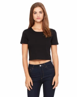Ladies' Poly-Cotton Crop T-Shirt