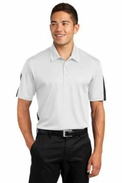 Men's PosiCharge Active Textured Colorblock Polo -Jiffyshirts Store 298187a9710af7