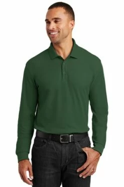 Adult Long Sleeve Core Classic Pique Polo -Jiffyshirts Store 2a078d8c0577b9