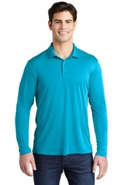 Men's Posi-UV Pro Long Sleeve Polo -Jiffyshirts Store 2a9d76898127c5