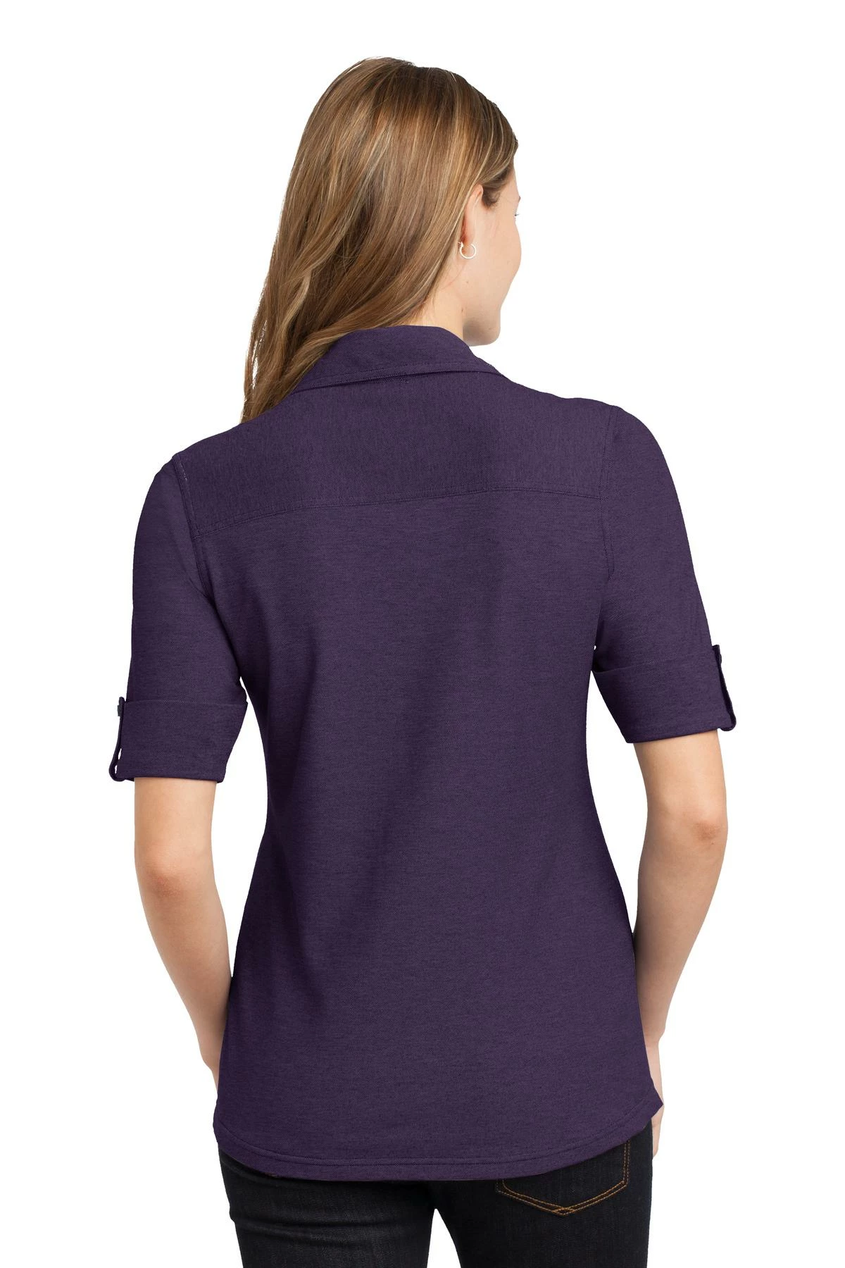 Ladies Oxford Pique Double Pocket Polo 4 Ladies Oxford Pique Double Pocket Polo - Image 2