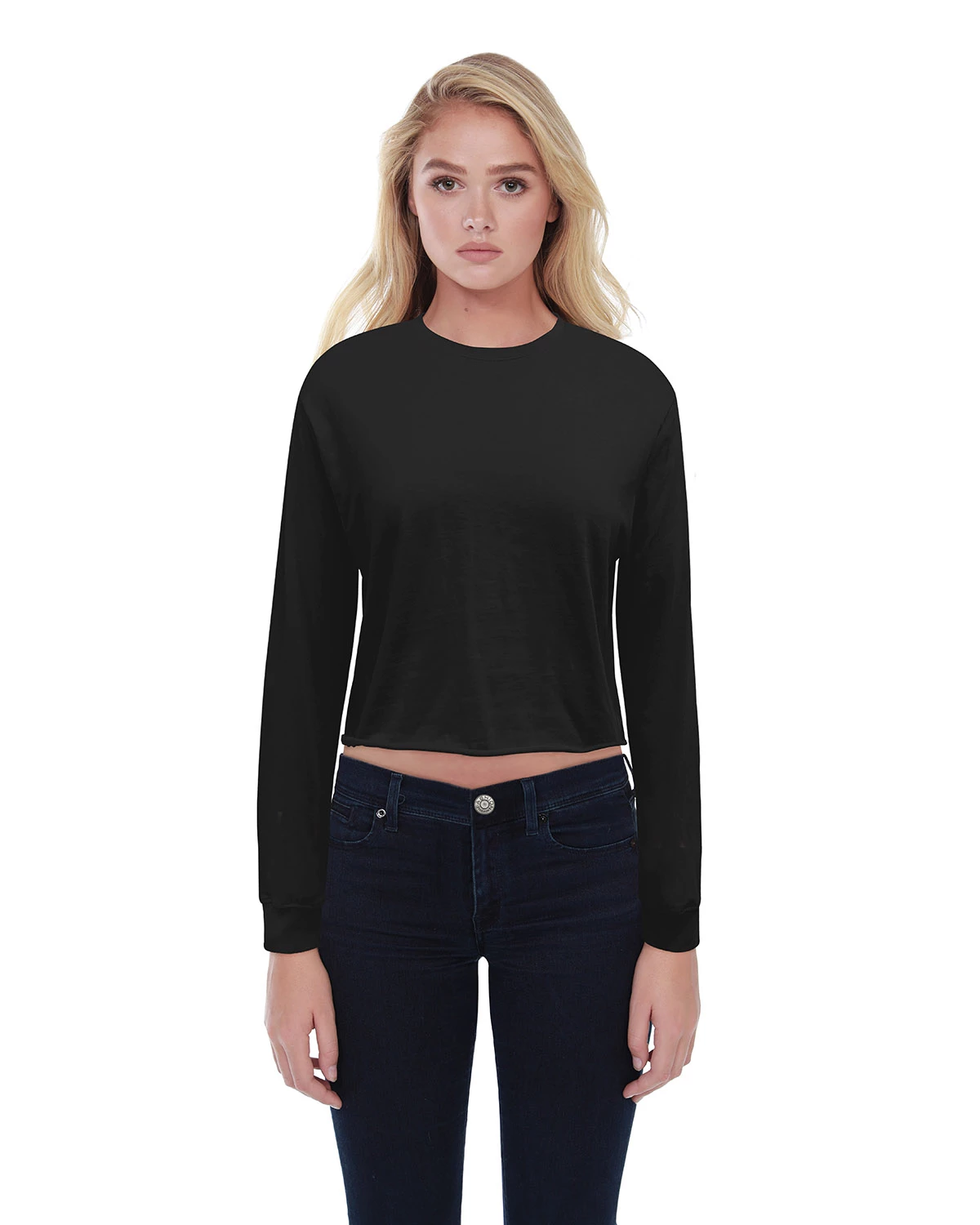 Ladies' Boyfriend Long Sleeve Crop T-Shirt 7 Ladies' Boyfriend Long Sleeve Crop T-Shirt - Image 5