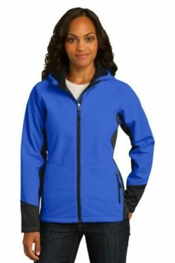 Ladies Vertical Hooded Soft Shell Jacket -Jiffyshirts Store 2cd0107f3858ef