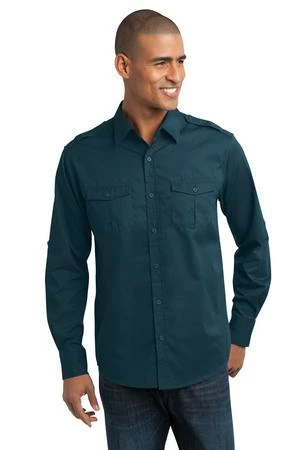 Stain-Release Roll Sleeve Twill Shirt 9 Stain-Release Roll Sleeve Twill Shirt - Image 7