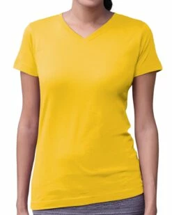 Ladies' V-Neck Fine Jersey T-Shirt -Jiffyshirts Store 2ed00d1cadf264