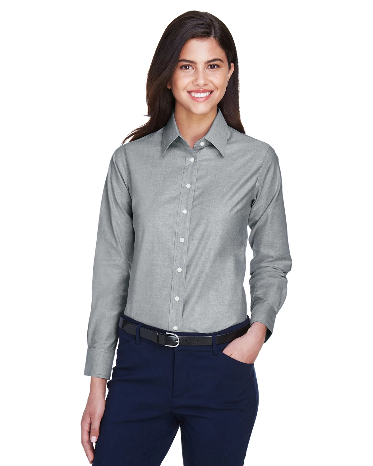 Ladies' Long-Sleeve Oxford With Stain-Release 8 Ladies' Long-Sleeve Oxford With Stain-Release - Image 6