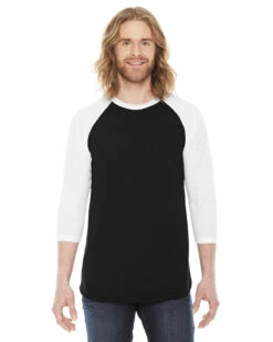 Unisex Poly-Cotton 3/4-Sleeve Raglan T-Shirt -Jiffyshirts Store 2f35998d81bf51