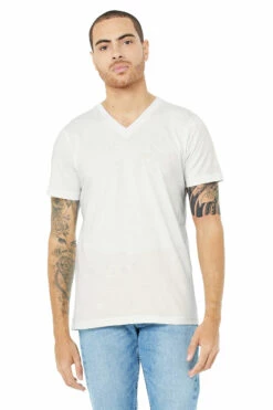 Unisex Jersey Short-Sleeve V-Neck T-Shirt -Jiffyshirts Store 3005 Vintage White 1