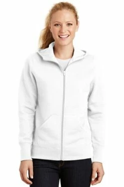 Ladies Full-Zip Hooded Fleece Jacket