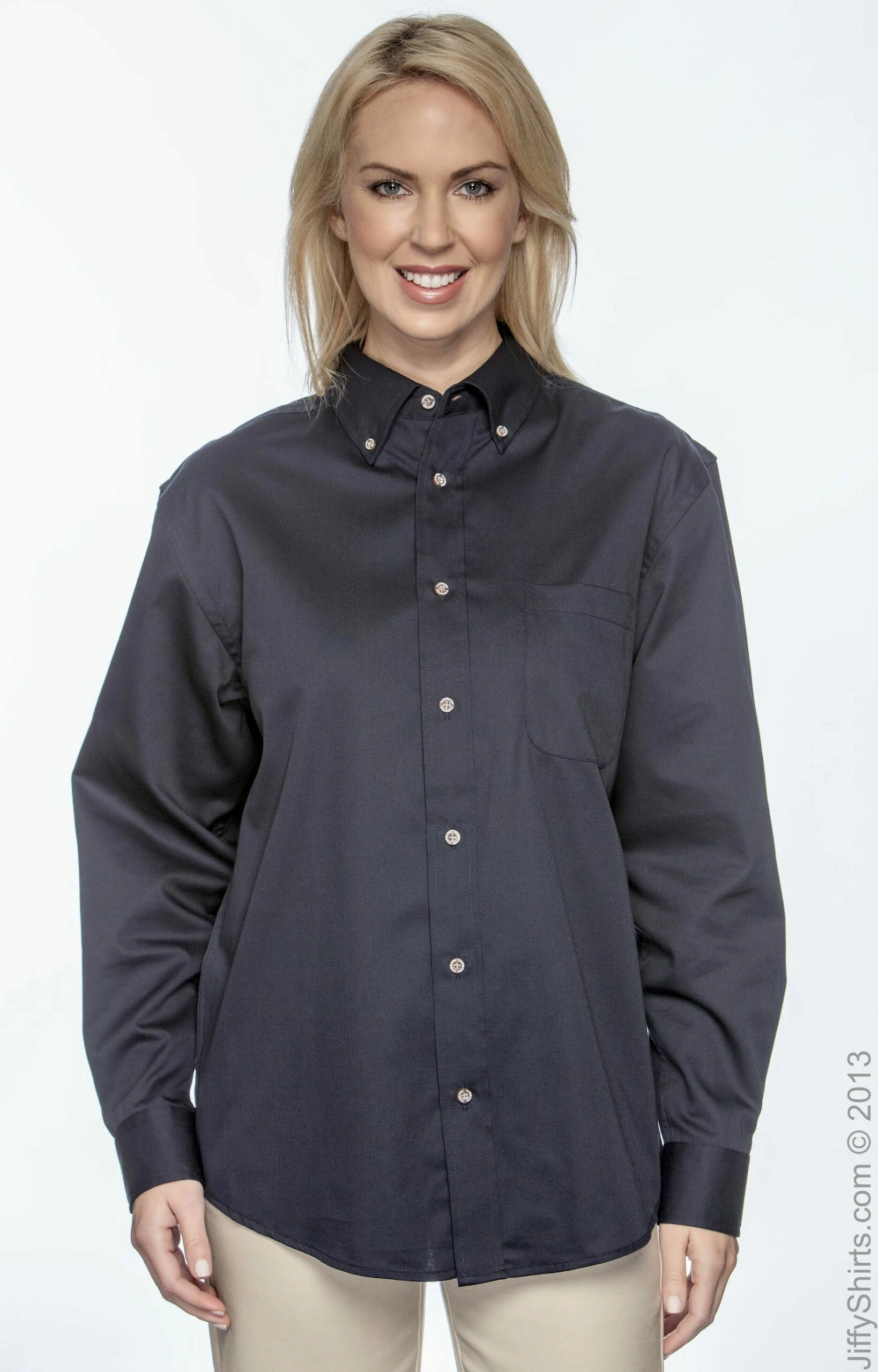 Men's Easy Blend™ Long-Sleeve Twill Shirt With Stain-Release 18 Men's Easy Blend™ Long-Sleeve Twill Shirt With Stain-Release - Image 16