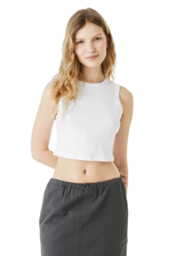 Ladies' Micro Rib Muscle Crop Tank 14 Ladies' Micro Rib Muscle Crop Tank -Jiffyshirts Store 31416c33216b30