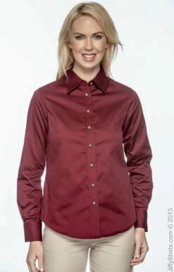 Ladies' Easy Blend™ Long-Sleeve Twill Shirt With Stain-Release