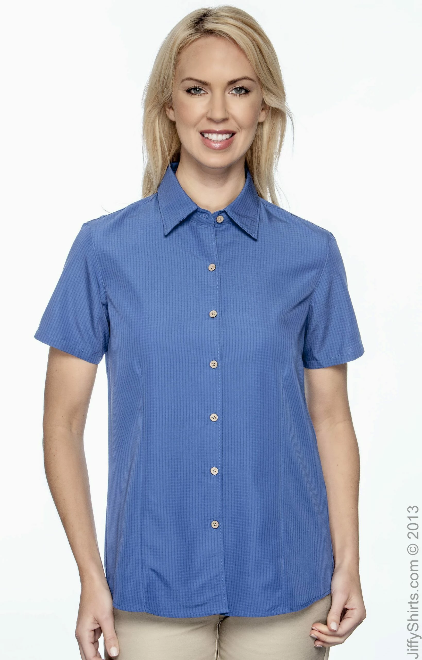 Ladies' Barbados Textured Camp Shirt 14 Ladies' Barbados Textured Camp Shirt - Image 12