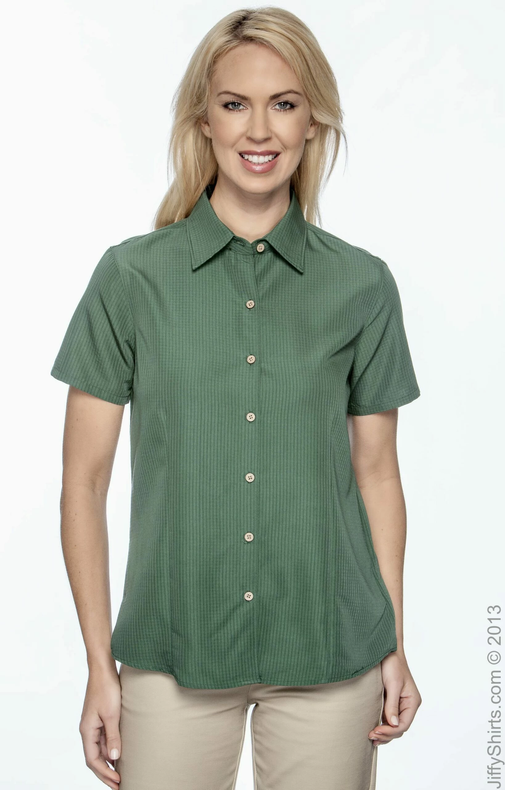Ladies' Barbados Textured Camp Shirt 12 Ladies' Barbados Textured Camp Shirt - Image 10