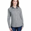 Ladies' Microcheck Gingham Long-Sleeve Cotton Shirt -Jiffyshirts Store 32a851670dace1