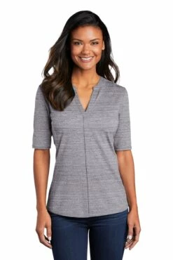 Ladies Stretch Heather Open Neck Top 15 Ladies Stretch Heather Open Neck Top -Jiffyshirts Store 33acd159ed5451