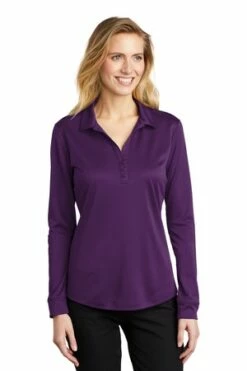 Ladies Silk Touch Performance Long Sleeve Polo 23 Ladies Silk Touch Performance Long Sleeve Polo -Jiffyshirts Store 35724079551ff3