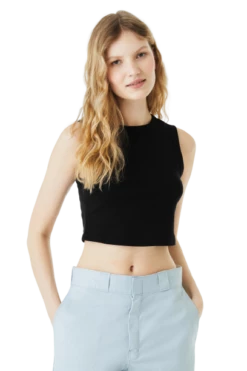 Ladies' Micro Rib Muscle Crop Tank 17 Ladies' Micro Rib Muscle Crop Tank -Jiffyshirts Store 35866547c86717