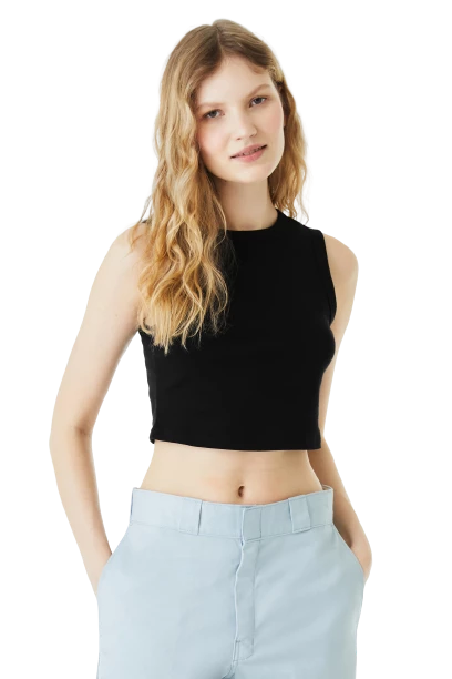 Ladies' Micro Rib Muscle Crop Tank 9 Ladies' Micro Rib Muscle Crop Tank - Image 7