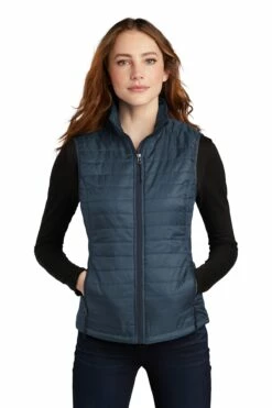 Ladies Packable Puffy Vest 17 Ladies Packable Puffy Vest -Jiffyshirts Store 36006d4de46513
