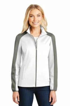 Ladies Active Colorblock Soft Shell Jacket -Jiffyshirts Store 36c800025df509
