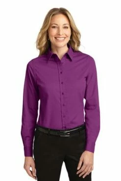 Ladies Long Sleeve Easy Care Shirt -Jiffyshirts Store 36f533c3560b5c