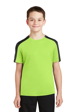 Youth Unisex PosiCharge Competitor Sleeve-Blocked Tee 3 Youth Unisex PosiCharge Competitor Sleeve-Blocked Tee