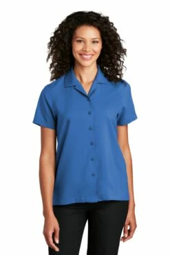Ladies Short Sleeve Performance Staff Shirt -Jiffyshirts Store 385415a5106fad
