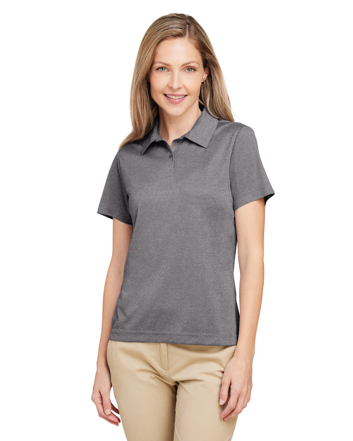 Ladies' Zone Sonic Heather Performance Polo 3 Ladies' Zone Sonic Heather Performance Polo
