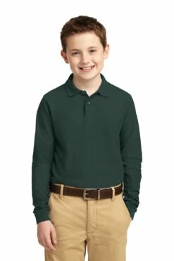 Youth Unisex Long Sleeve Silk Touch Polo -Jiffyshirts Store 3b0494591eb2be