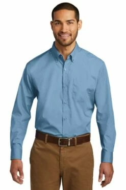 Men's Long Sleeve Carefree Poplin Shirt -Jiffyshirts Store 3b86d84dfd07c1