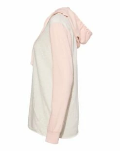 Women’s French Terry Hooded Pullover With Colorblocked Sleeves -Jiffyshirts Store 3d4ec8ecfd7168