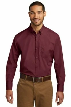 Men's Long Sleeve Carefree Poplin Shirt -Jiffyshirts Store 3d870733a05804