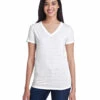 Ladies' Invisible Stripe V-Neck T-Shirt -Jiffyshirts Store 3e7cb65455fbcb