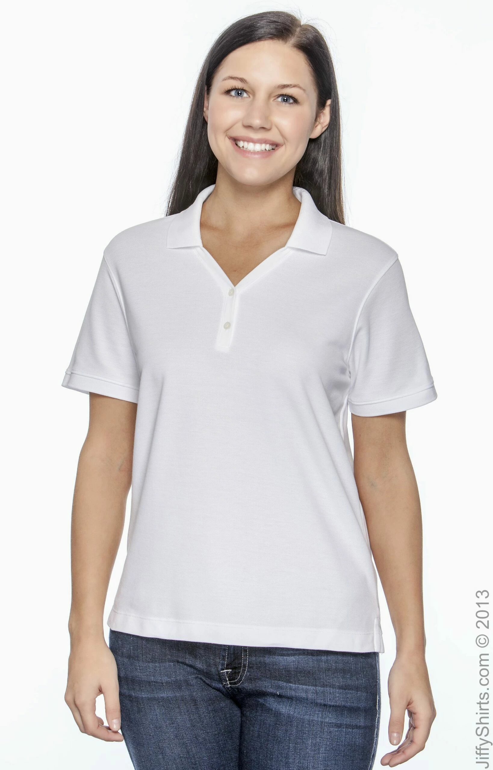 Ladies' Pima Piqué Short-Sleeve Y-Collar Polo 7 Ladies' Pima Piqué Short-Sleeve Y-Collar Polo - Image 5