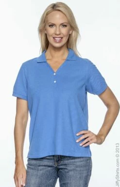 Ladies' Pima Piqué Short-Sleeve Y-Collar Polo 27 Ladies' Pima Piqué Short-Sleeve Y-Collar Polo -Jiffyshirts Store 43A31B58CFD827