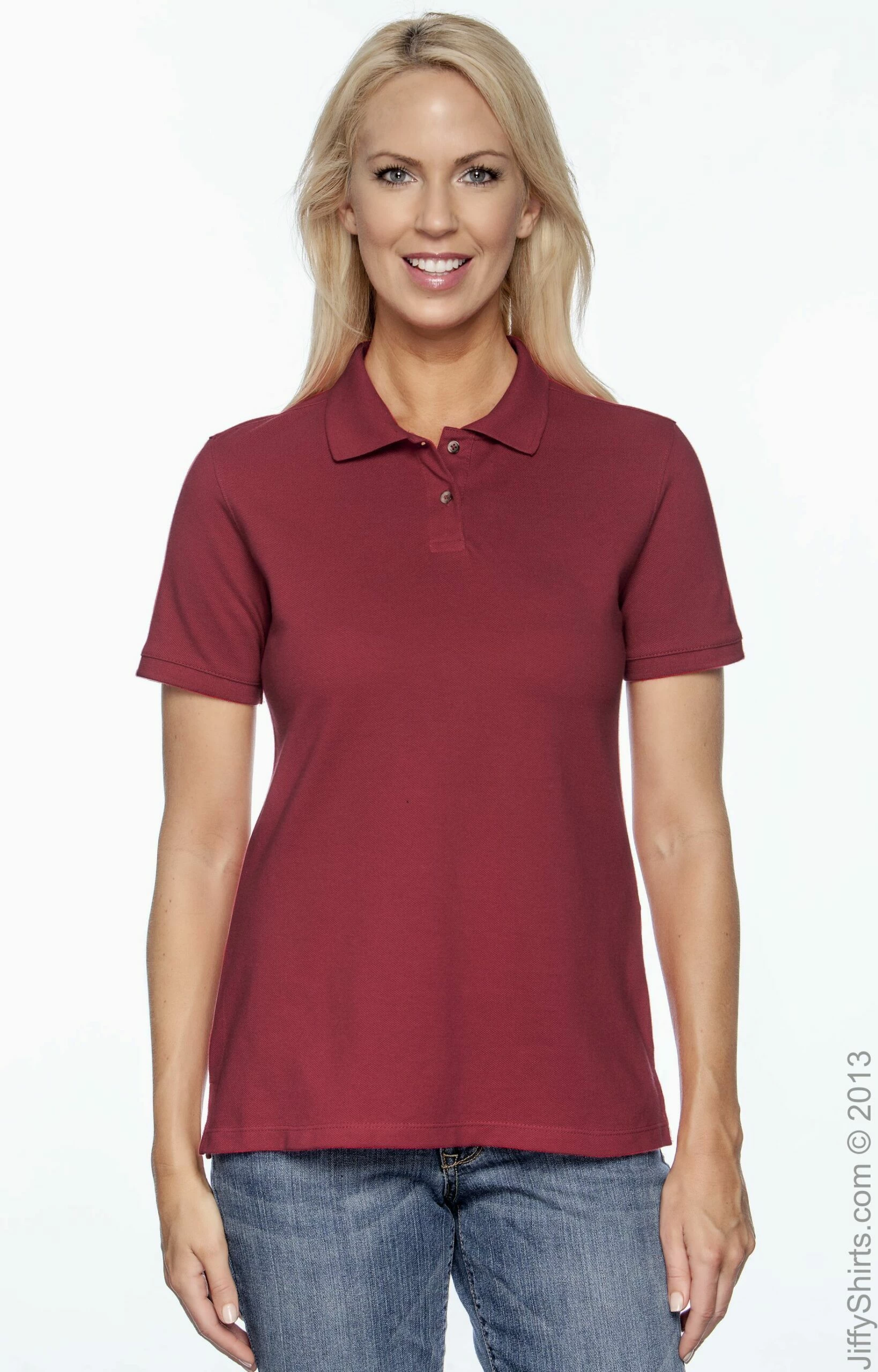 Ladies' 6 Oz. Ringspun Cotton Piqué Short-Sleeve Polo 10 Ladies' 6 Oz. Ringspun Cotton Piqué Short-Sleeve Polo - Image 8