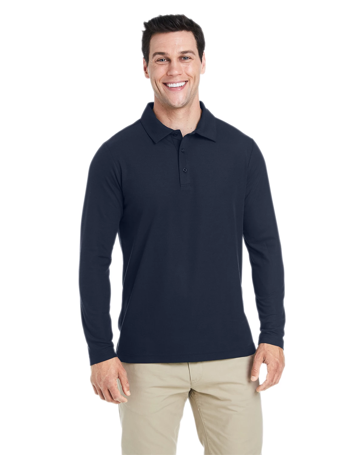 Men's Fusion ChromaSoft™ Long-Sleeve Pique Polo 7 Men's Fusion ChromaSoft™ Long-Sleeve Pique Polo - Image 5