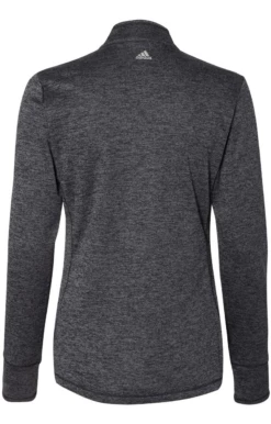 ADIDAS Ladies' 3-Stripes Heather Quarter-Zip -Jiffyshirts Store 443ceef462c957