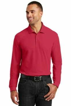 Adult Long Sleeve Core Classic Pique Polo -Jiffyshirts Store 447975f3640165