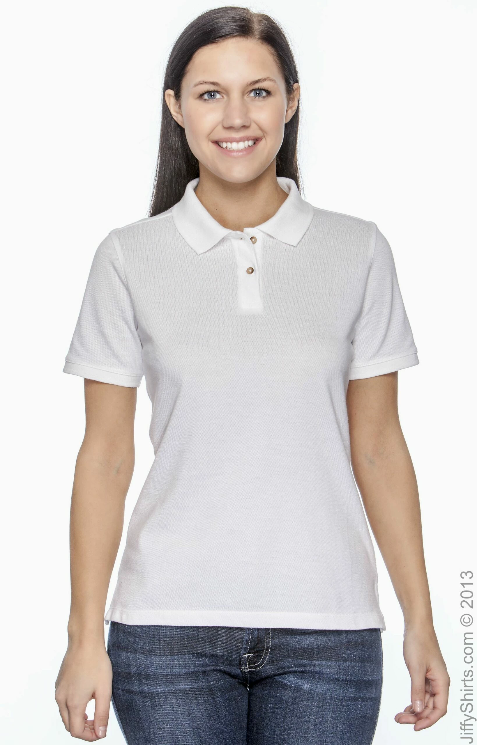Ladies' 6 Oz. Ringspun Cotton Piqué Short-Sleeve Polo 7 Ladies' 6 Oz. Ringspun Cotton Piqué Short-Sleeve Polo - Image 5