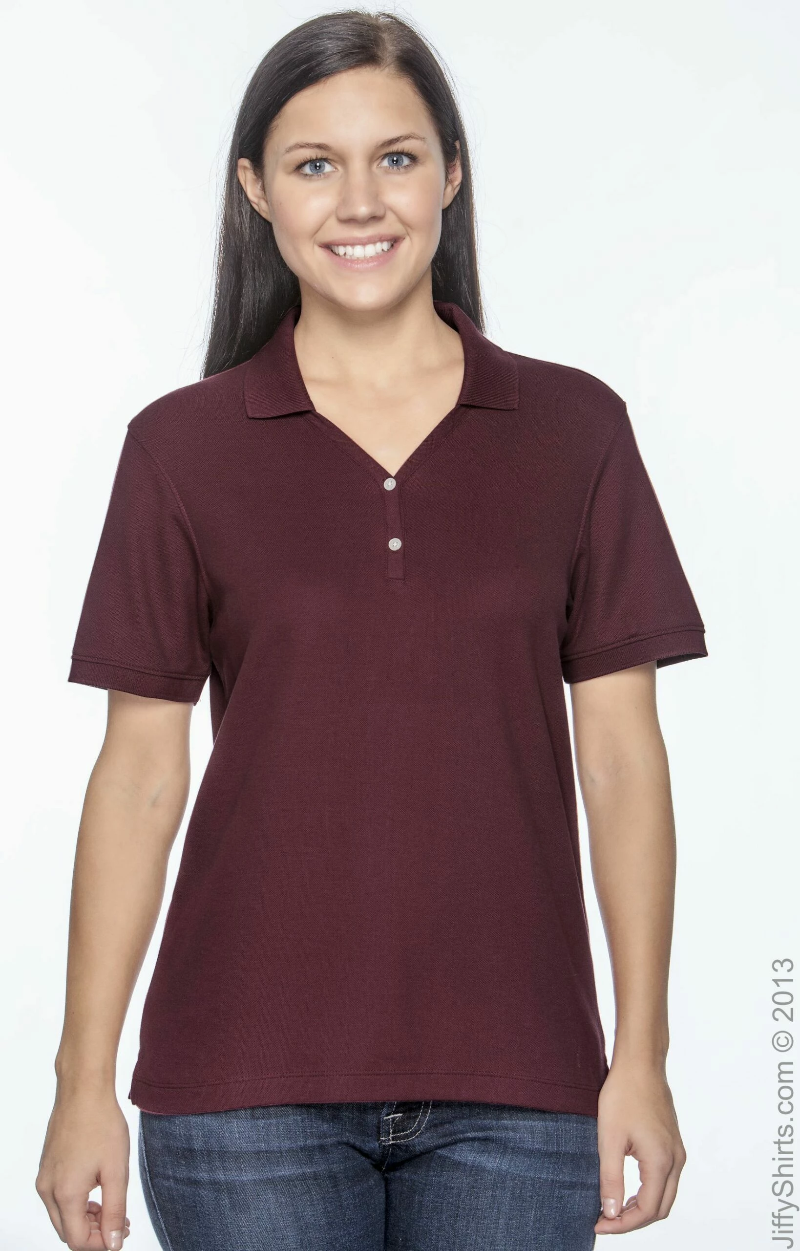 Ladies' Pima Piqué Short-Sleeve Y-Collar Polo 12 Ladies' Pima Piqué Short-Sleeve Y-Collar Polo - Image 10