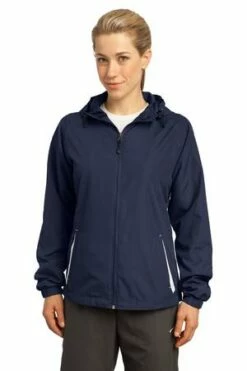 Ladies Colorblock Hooded Raglan Jacket -Jiffyshirts Store 4692aa7e22a55c