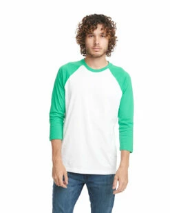 Next Level Unisex CVC 3/4 Sleeve Raglan Baseball T-Shirt -Jiffyshirts Store 47aa947e4bb024