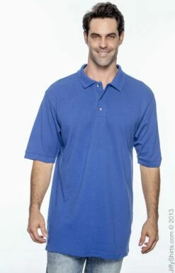 Men's 6 Oz. Ringspun Cotton Piqué Short-Sleeve Polo -Jiffyshirts Store 48E2DE07AE3455
