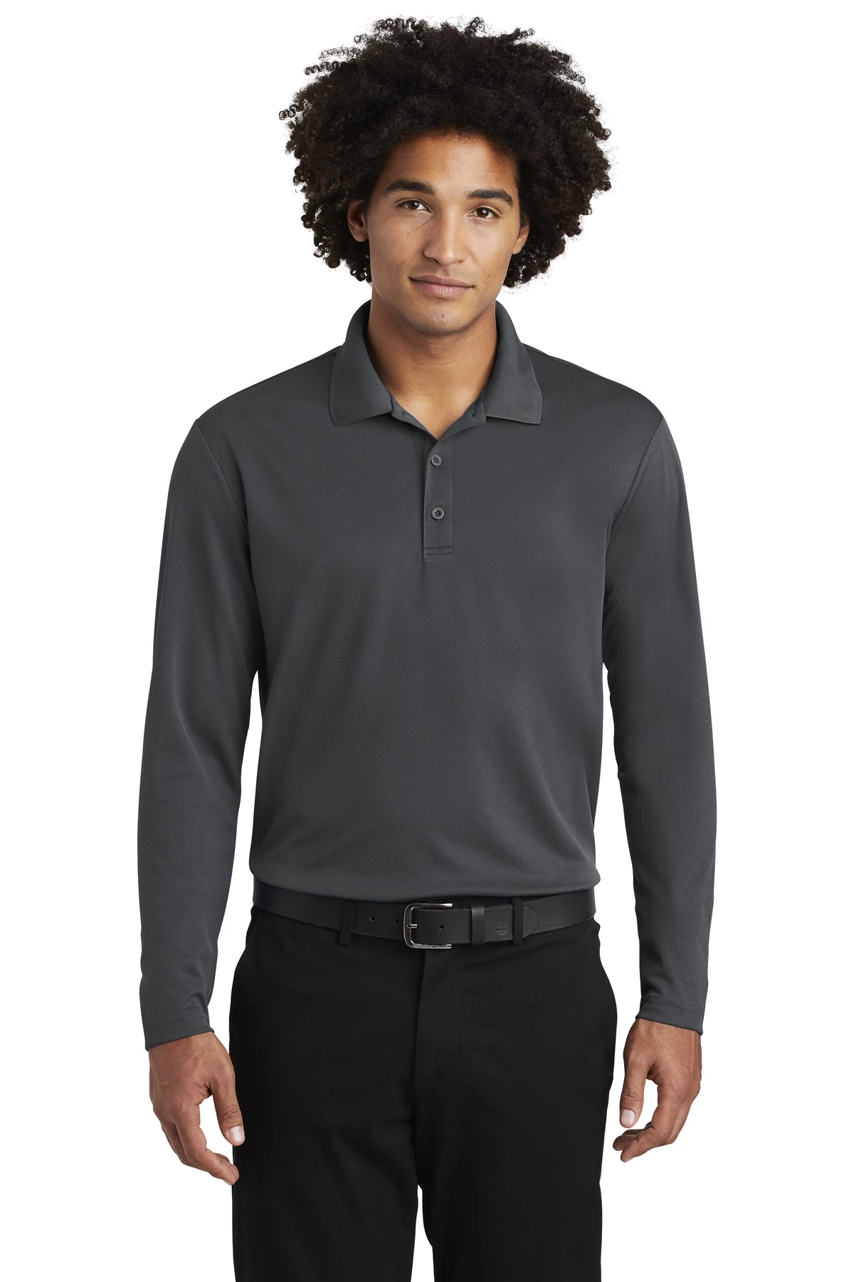 Men's PosiCharge RacerMesh Long Sleeve Polo 7 Men's PosiCharge RacerMesh Long Sleeve Polo - Image 5