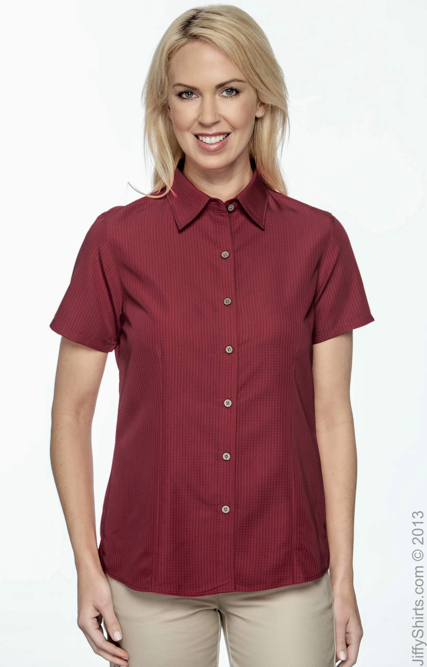 Ladies' Barbados Textured Camp Shirt 11 Ladies' Barbados Textured Camp Shirt - Image 9